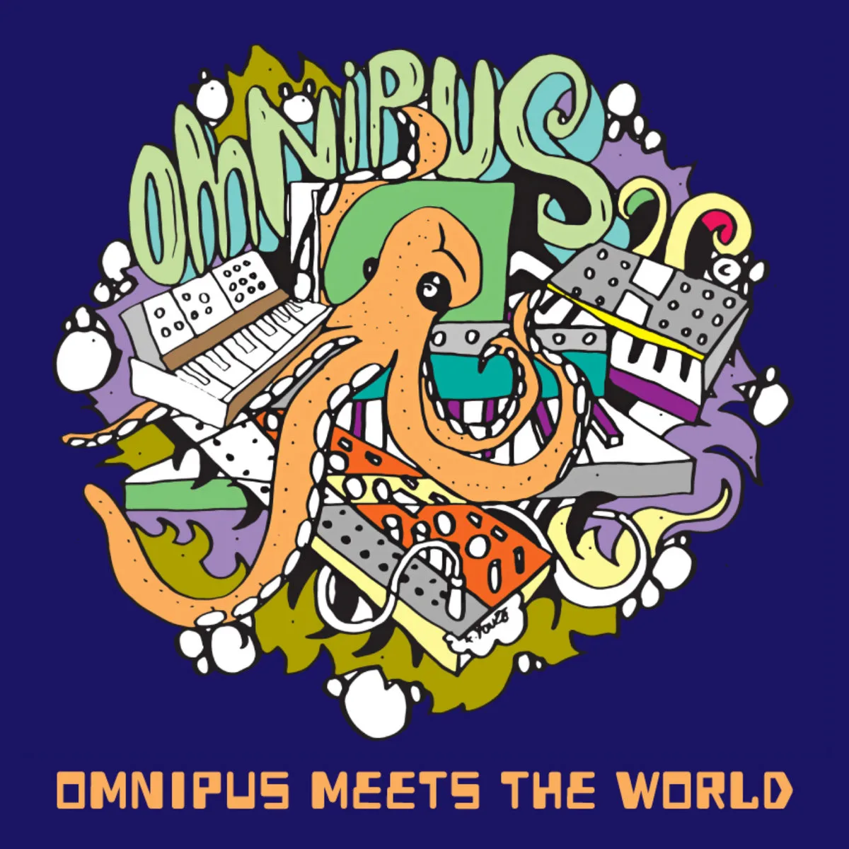 Omnipus Meets the World cover art by Karl Kristian Youze